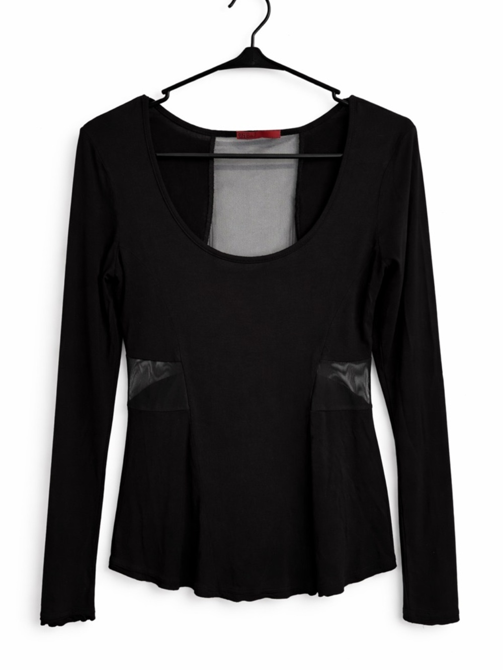 Black Sheer Mesh Top – Elegant & Edgy Layering Piece